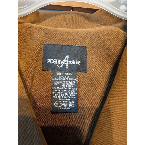Positive attitudes skirt suit size 12 tall. 2 piece - Picture 3 of 5